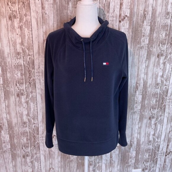 Tommy Hilfiger Navy Fleece Pullover size Small - Picture 1 of 5